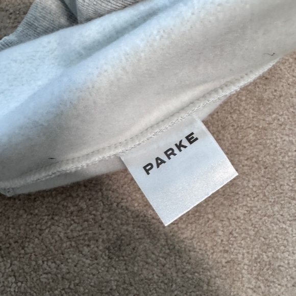 NWT Parke Cities Cozies Fleece Los Angeles Graphic Mockneck Grey gray large xl - Picture 5 of 7